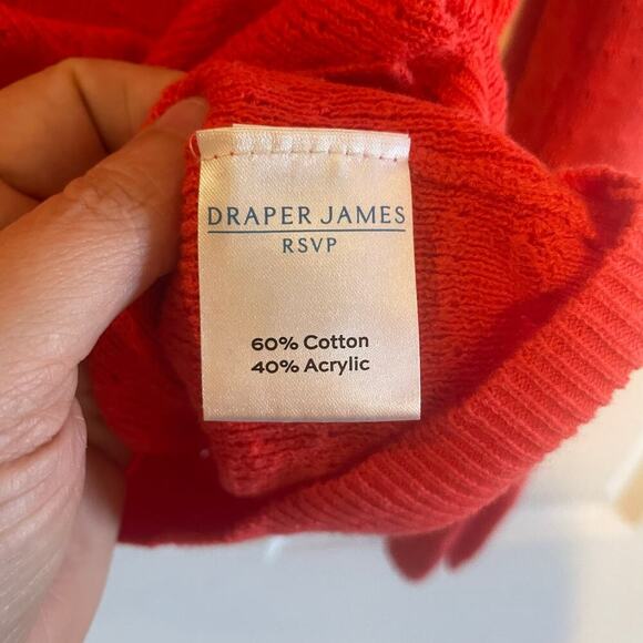 DRAPER JAMES Coral Gold Buttons Stitch Cardigan 1X *missing last button* - Picture 11 of 14